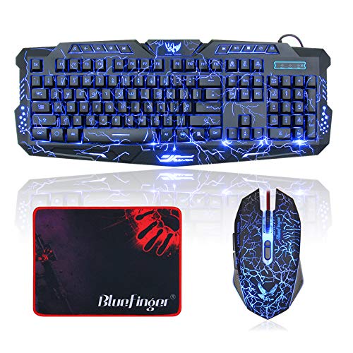 BlueFinger Gaming Keyboard and Mouse Combo