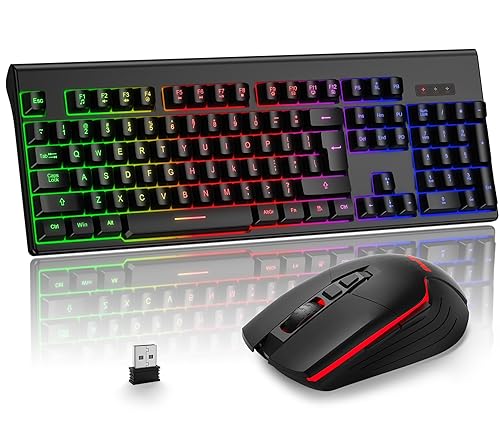 BlueFinger Wireless Gaming Keyboard and Mouse