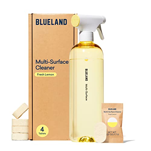 BLUELAND Multi-surface All Purpose Cleaning Spray Bottle with 4 Refill Tablets