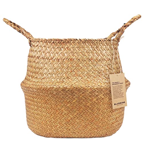 Blueming Seagrass Belly Basket Planter