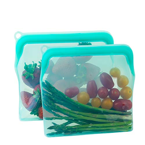 BluePerlOne Silicone Reusable Food Storage Bags
