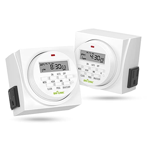 BN-LINK Heavy Duty Programmable Timer, 2 Pack