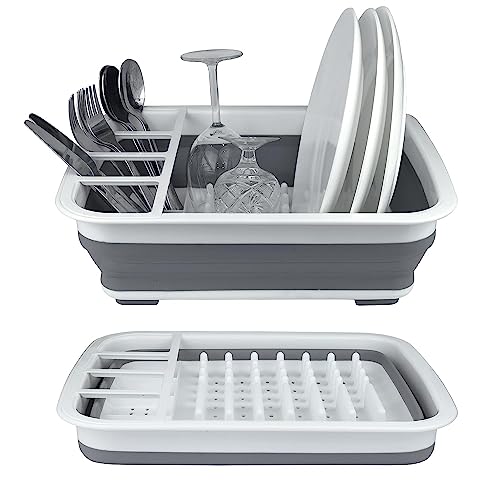 BNYD Plastic Collapsible Dish Drying Rack