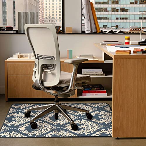 Bohemian Desk Chair Mat for Carpet and Hardwood Floor