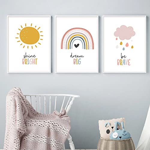 Boho Nursery Wall Art Set for Children Room Decoration