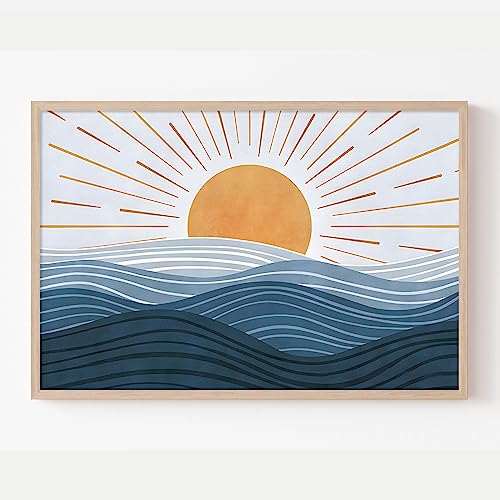 Boho Sunrise Sunset Wall Art Canvas 16x24inch