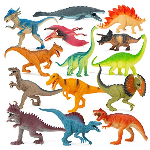 Boley 14 Pk Dinosaur Toys with Educational Pamphlet