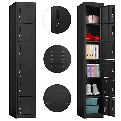 Bonusall Metal Office Storage Locker with 6 Door - Durable and Versatile