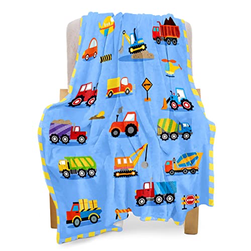 BOOPBEEP Construction Toddler Blanket