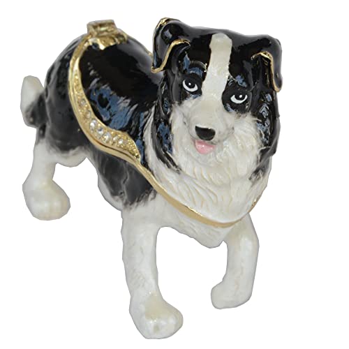 Border Collie Trinket Box Jewelry Box