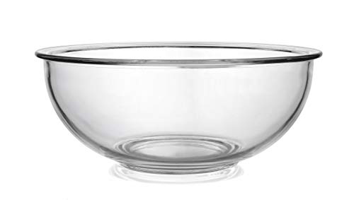 BOVADO USA 4 Quart Glass Bowl - Premium Quality, Versatile, and Elegant