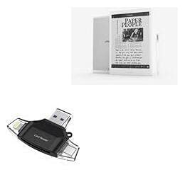 BoxWave Smart Gadget Compatible with Remarkable Paper Tablet (1st Gen) - AllReader SD Card Reader, microSD Card Reader SD Compact USB for Remarkable Paper Tablet (1st Gen) - Jet Black