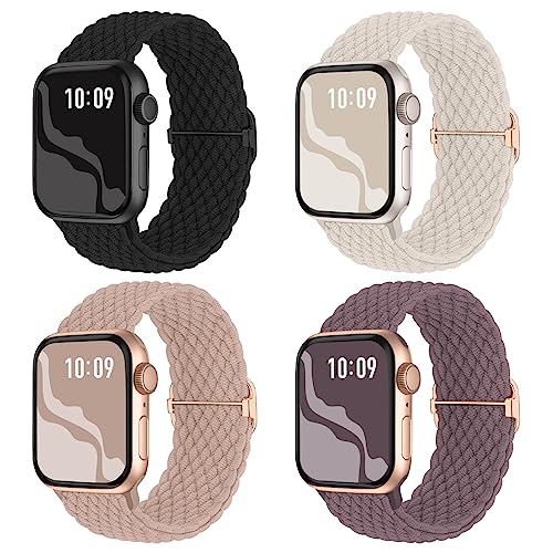 Braided Stretchy Solo Loop Compatible for Apple Watch Band