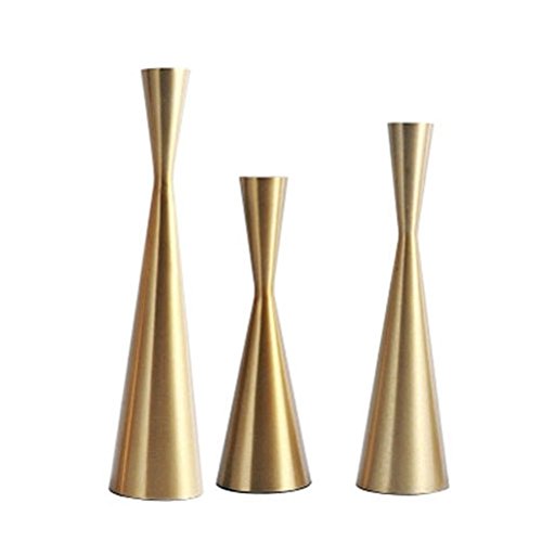 Brass Gold Metal Taper Candle Holders