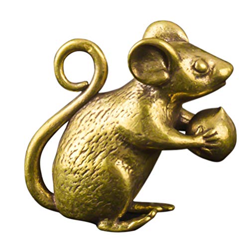 Brass Lucky Rat Statue