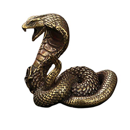 Brass Snake Figurine Cobra Statue Cobra Sculpture Chinese Snake Decorations