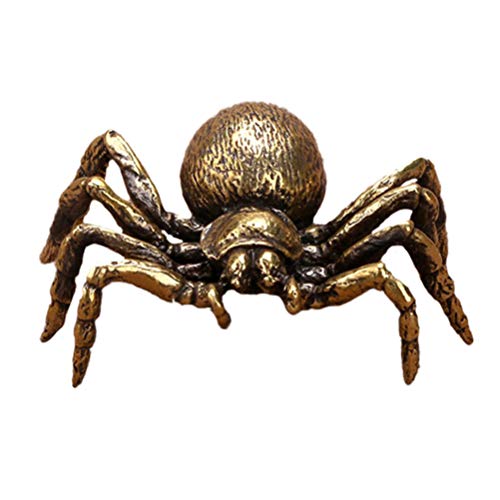 Brass Spider Figurine for Home Office Zen Garden Ornament