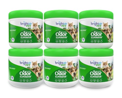 Bright Air Solid Pet Odor Eliminator, Cool Citrus Scent, 14 Oz Each, 6 Pack