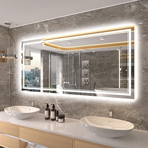 Bright and Clear LED Bathroom Mirror with Customizable Lighting