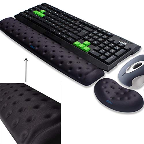 BRILA Memory Foam Mouse & Keyboard Wrist Rest Cushion Set