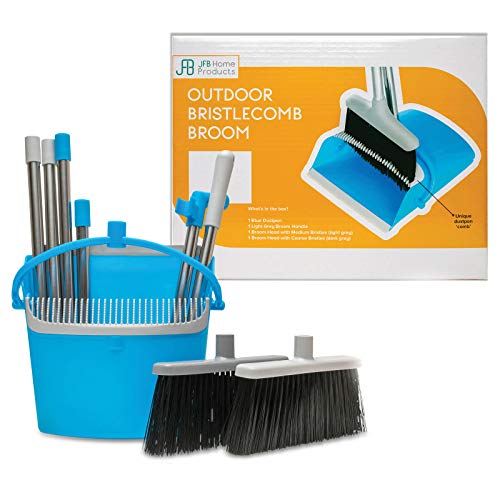 BristleComb Outdoor Broom and Dustpan Set