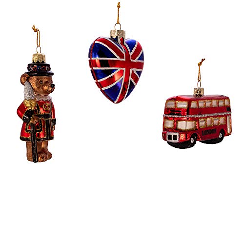 Britain Inspired Glass Ornament Set