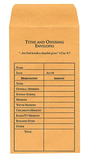 Broadman Church Supplies Tithe and Offering Envelope, 100 Count