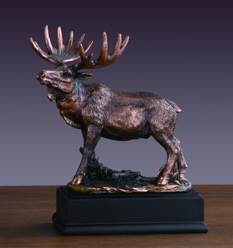 Bronze Finished Moose Statue