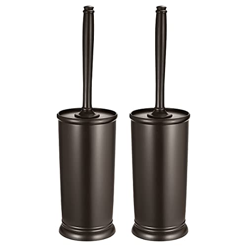 Bronze Toilet Bowl Brush Holder Set: 2 Pack