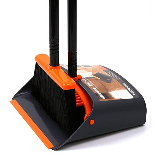 Broom and Dustpan Set with 52" Long Handle