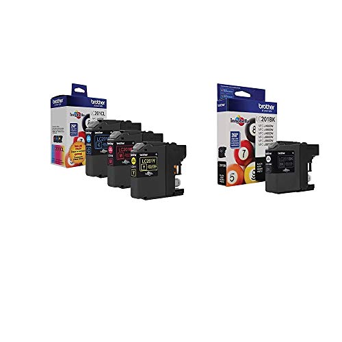 Brother LC201 Ink Cartridge 4-Pack in Retail Packaging