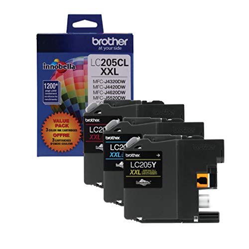 Brother Printer LC2053PKS Multi Pack Ink Cartridge, Cyan/Magenta/Yellow