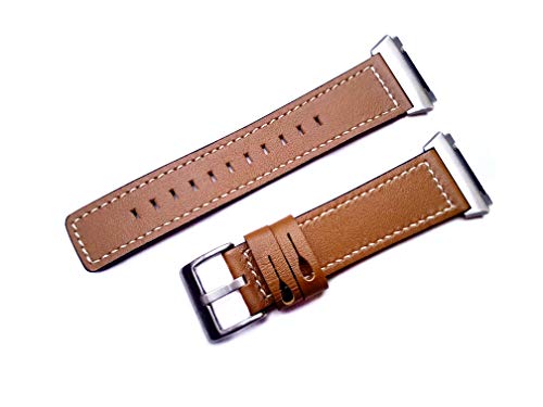 Brown with White Stitches Band for Fitbit Ionic Smartwatch