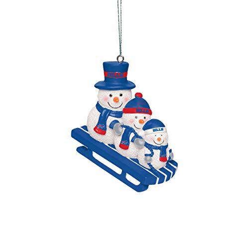 Buffalo Bills NFL Sledding Snowmen Ornament