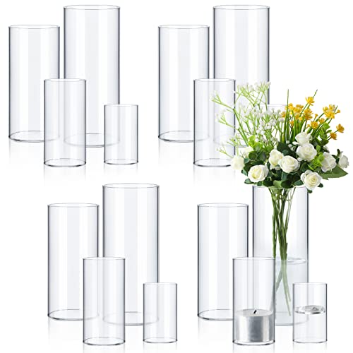 Bulk Acrylic Cylinder Vase Set for Centerpieces and Decor