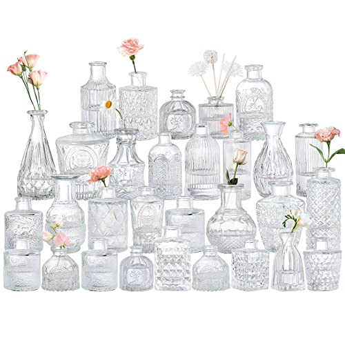 Bulk Clear Glass Bud Vases
