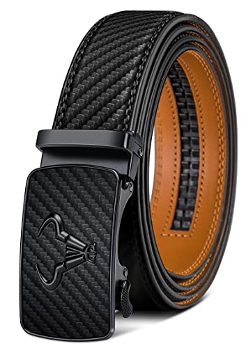 BULLIANT Men's Belt - Genuine Leather Ratchet Belt with Customizable Size