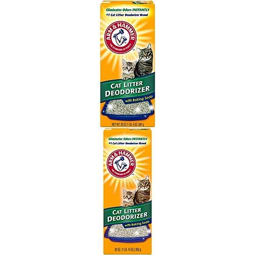 Bundle of Arm & Hammer Cat Litter Deodorizer, 20 Oz, Orange 1.25 Pound (Pack of 1) + ARM & Hammer Cat Litter Deodorizer 30 oz