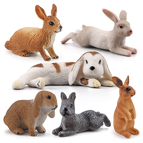 Bunny Toys for Kids Cake Toppers Rabbit Figure