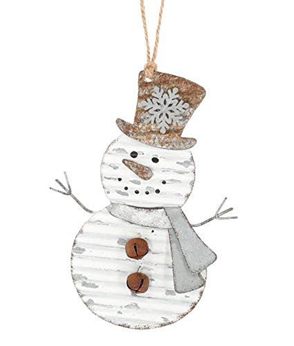 Burton+Burton Rustic Galvanized Metal Snowman Ornament