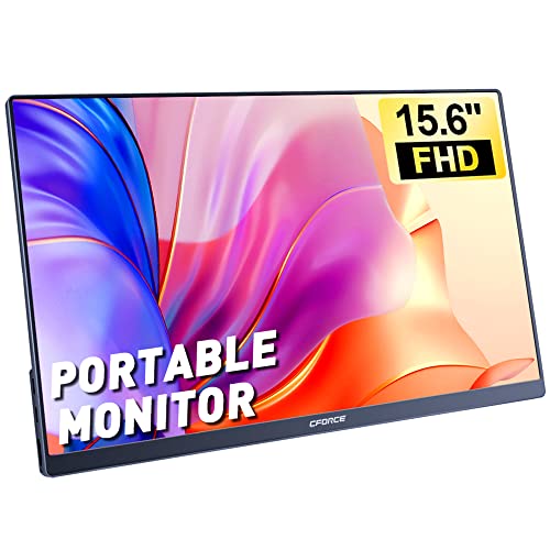 c-force Portable Monitor - 15.6 Inch FHD 1080P USB C HDMI Second External Monitor