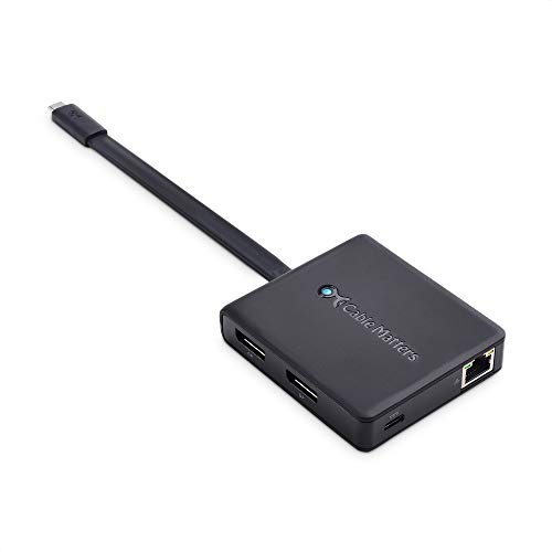 Cable Matters Dual Monitor USB C Hub with DisplayPort 1.4 and 100W Charging