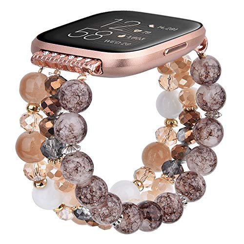 CAGOS Pearl Bracelet for Fitbit Versa 2 Bands