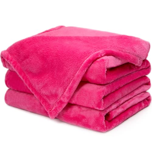 cagulax Warm Blanket Pink Soft Fleece Blankets Throw Blankets for Bed