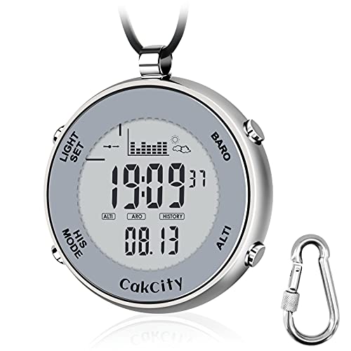 CakCity Mens Digital Pocket Watch with Chain
