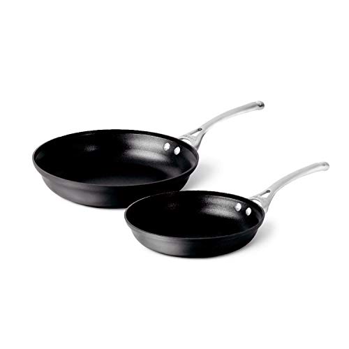 Calphalon Contemporary Hard-Anodized Aluminum Nonstick Cookware, Omelette Pan, 10-inch and 12-inch Set, Black