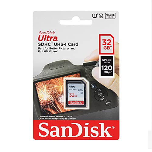 Calumet Sandisk Ultra SDHC 32GB 80MB/S C10 Flash Memory Card 2 Pack