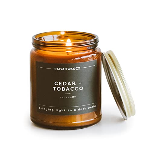 Calyan Wax Cedar & Tobacco Scented Candle
