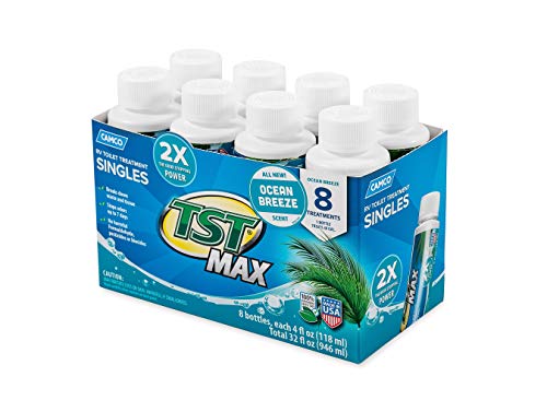 Camco TST MAX Ocean Scent Singles - Effective Odor Eliminator for RV and Marine Waste Holding Tanks