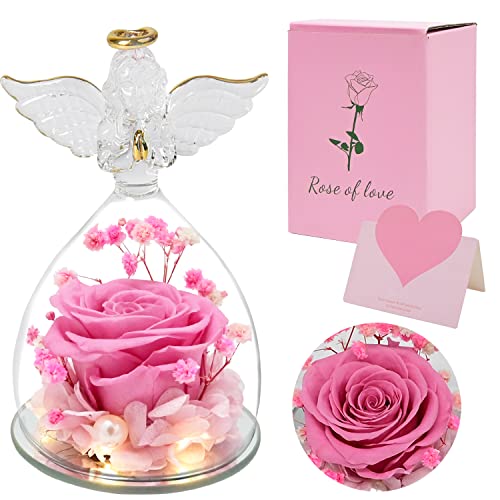 CAMIRUS Angel Figurines Preserved Rose - A Thoughtful Gift for Women